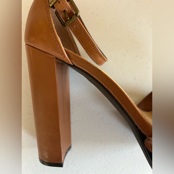 Jessica Simpson brown leather chunky boho heel. Size 7.5. - Picture 13 of 14
